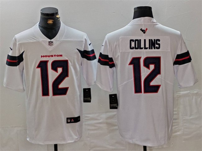 Men's White Houston Texans #12 Nico Collins Vapor Untouchable Stitched Football Jersey